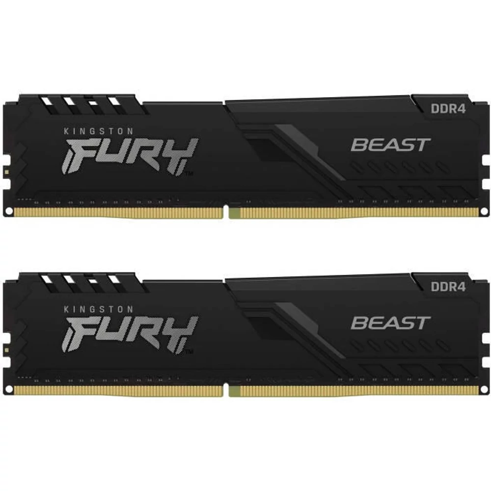 64GB 3200MHz DDR4 RAM Kingston Fury Beast Black CL16 (2x32GB) (KF432C16BBK2/64)