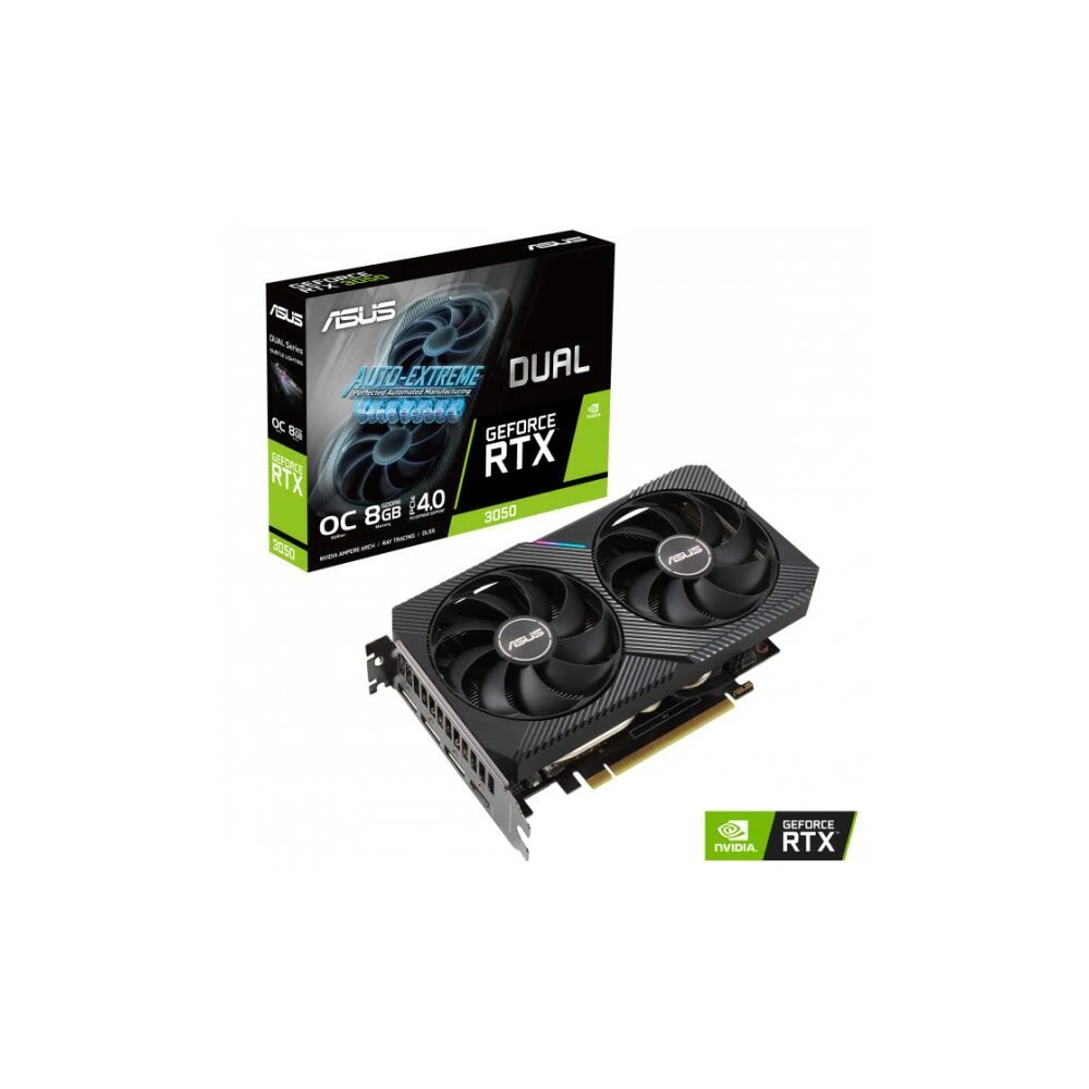 ASUS GeForce RTX 3050 8GB DUAL OC Edition V2 LHR videokártya (DUAL-RTX3050-O8G-V2)