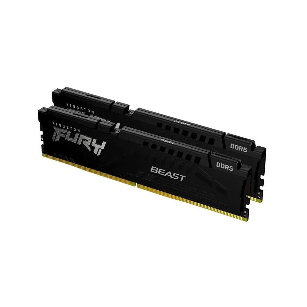 16GB 5200MHz DDR5 RAM Kingston Fury Beast Black CL40 (2x8GB) (KF552C40BBK2-16)