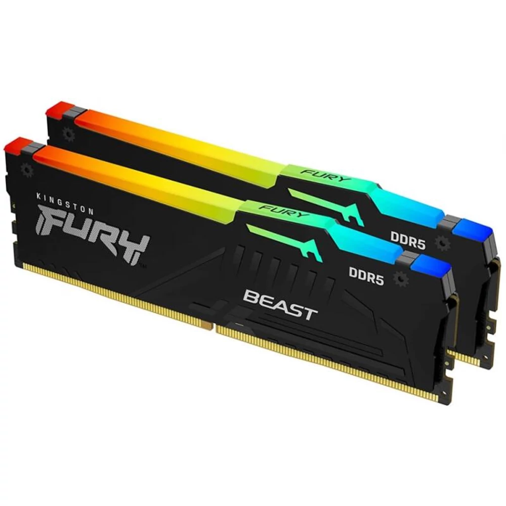 32GB 6000MHz DDR5 RAM Kingston Fury Beast RGB CL36 (2x16GB) (KF560C36BBEAK2-32)