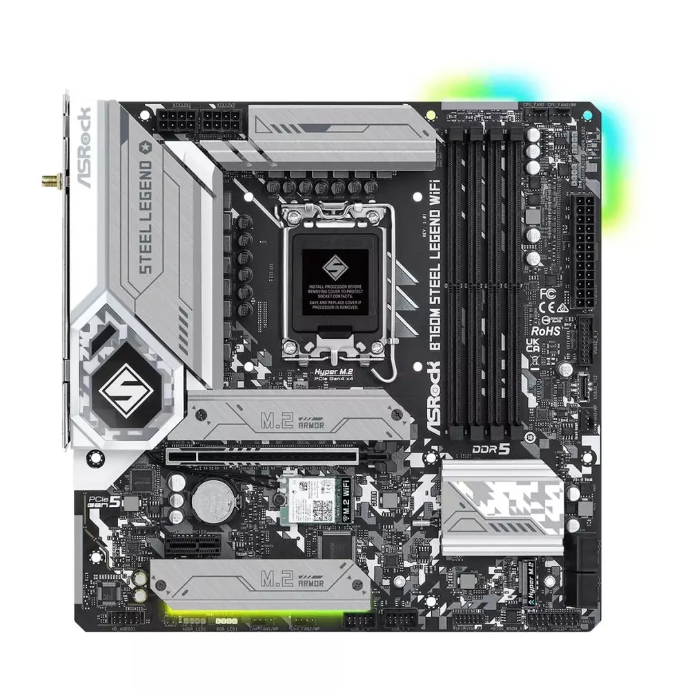 ASRock B760M Steel Legend WiFi alaplap (90-MXBL70-A0UAYZ)