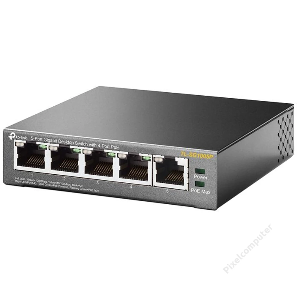 TP-Link Switch  PoE Kültéri - SG2005P-PD (5 port 1Gbps; 1x at/bt PoE in (max90W) + 4x at PoE out port (max 64W))