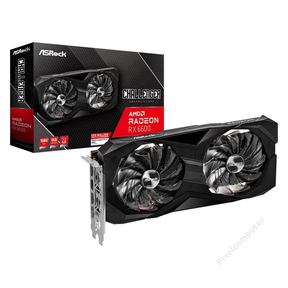 ASRock Radeon RX 6600 Challenger D 8GB videokártya (RX6600 CLD 8G)