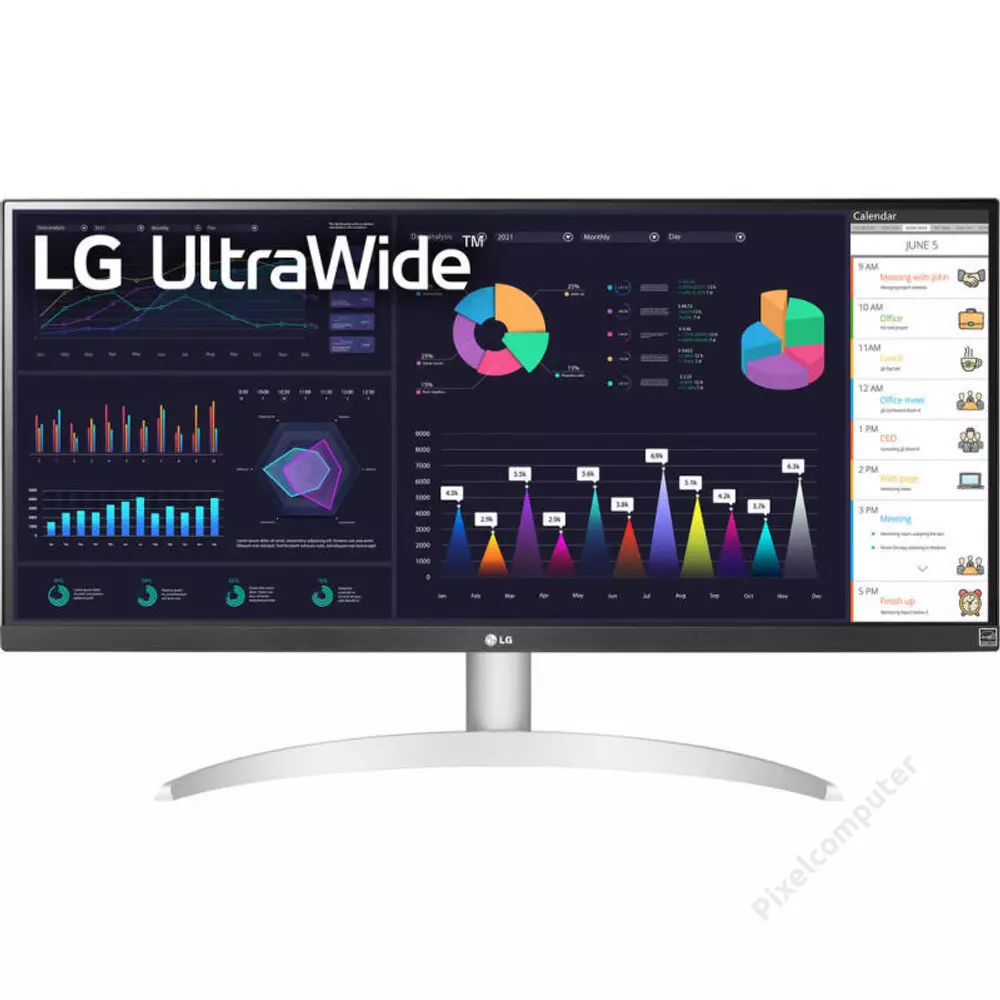 LG Monitor 29" - 29WQ600-W (IPS; 21:9; 2560x1080; 5ms; 250cd; 100Hz, HDMI; DP; USB-C, Speaker; HDR10; FreeSync, sRGB99%)