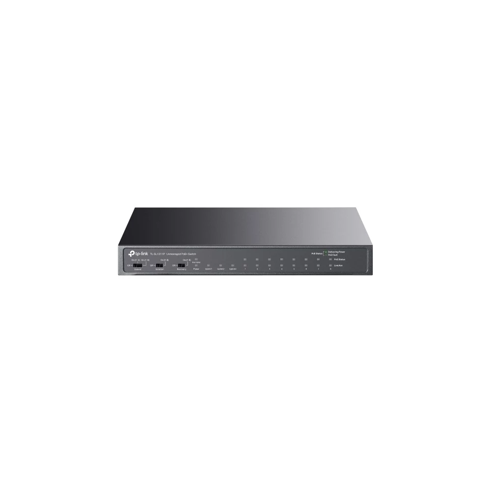 TP-Link Switch  PoE - TL-SL1311P (11port; 8x 100Mbps af/at PoE+ port; 2x 1Gbps port; 1x 1Gbps SFP; 65W)