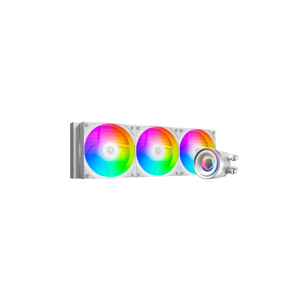 ID-Cooling CPU Water Cooler - FX360 INF WHITE (27.2ddB; max. 98,54 m3/h; 3x12cm, A-RGB, fehér)