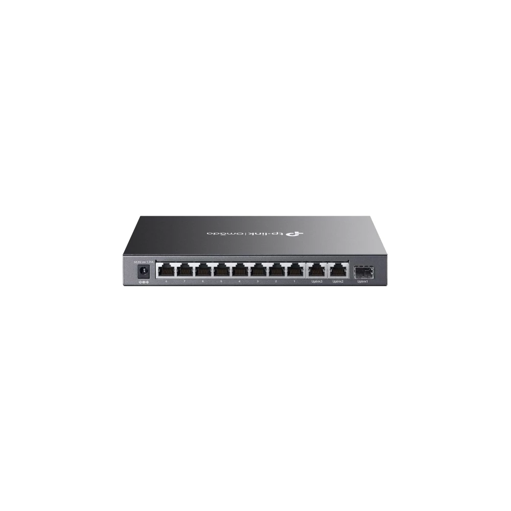 TP-Link Switch  PoE - DS111P (8x 100Mbps + 2x 1Gbps + 1x 1Gbps SFP port; 8x at PoE+ port; 65W)