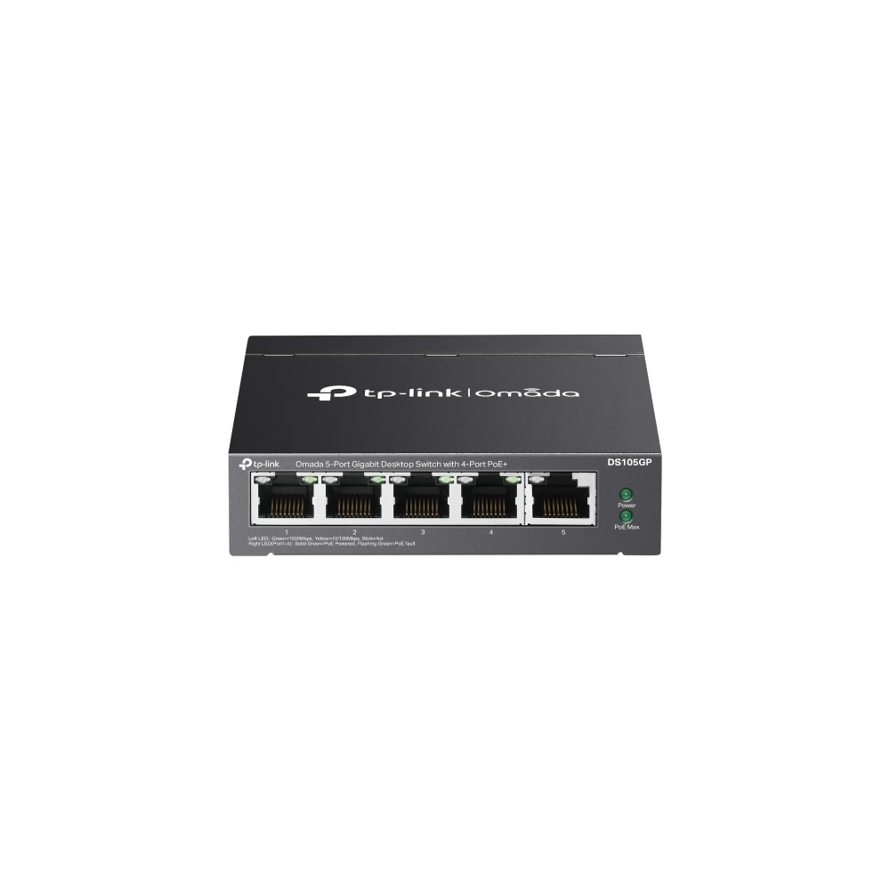 TP-Link Switch  PoE - DS105GP (5 port 1Gbps; 4x at PoE+ port; 65W)