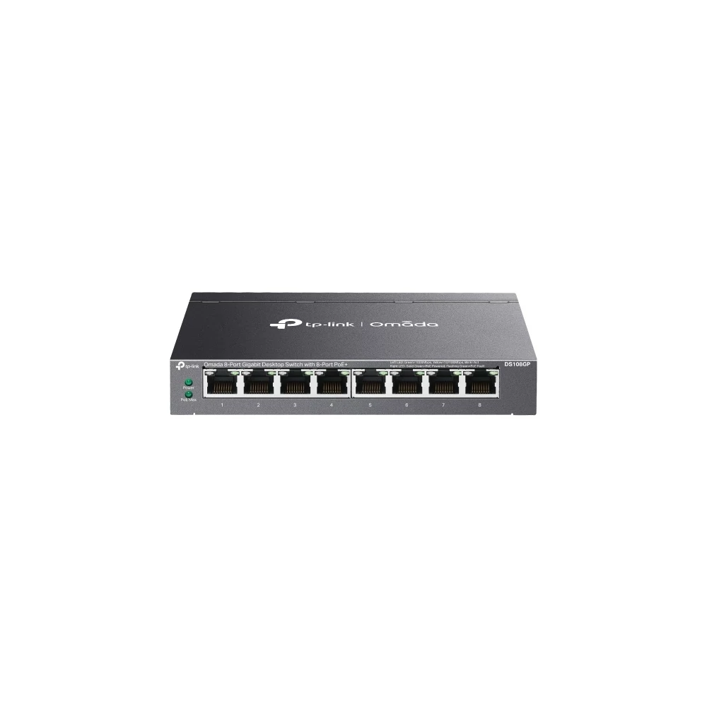 TP-Link Switch  PoE - DS108GP (8 port 1Gbps; 8x at PoE+ port; 65W)