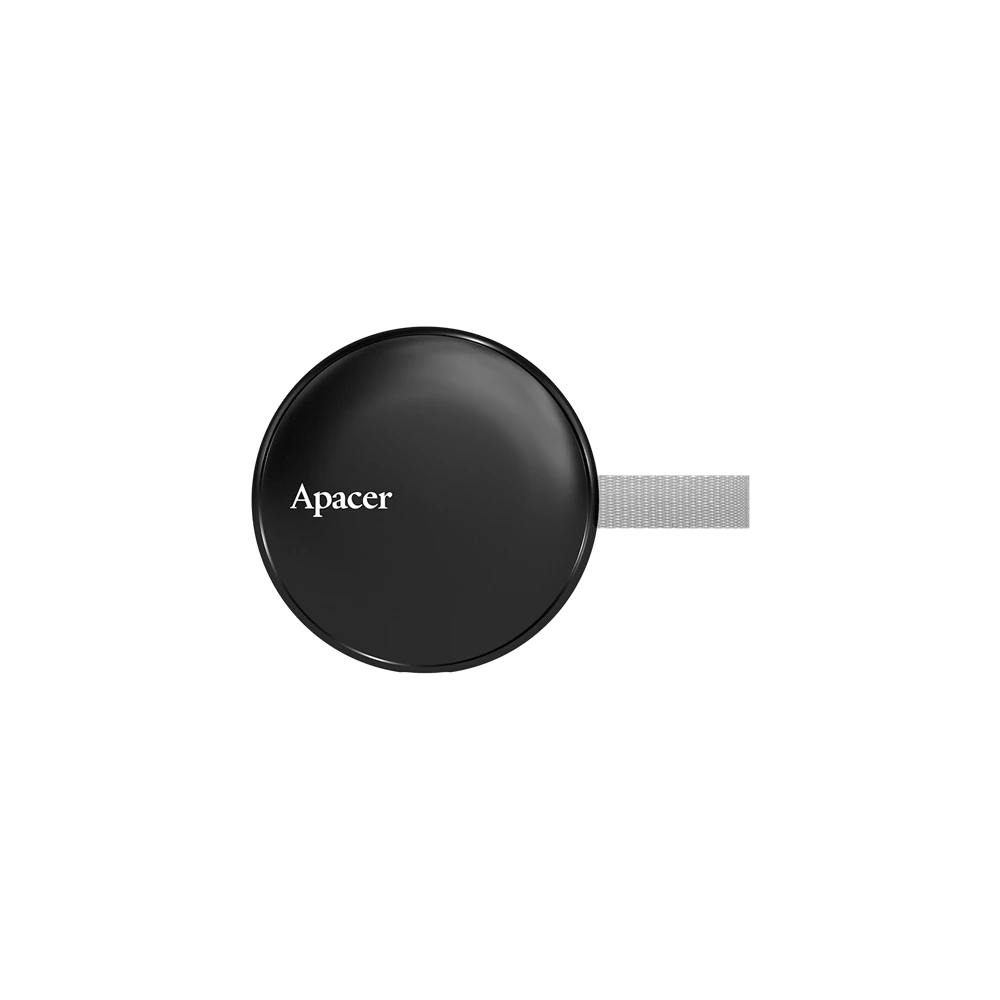 Apacer Külső SSD 512GB - AS725 (USB3.2 Type C, R/W: 1000 MB/s, MagSafe, fekete)