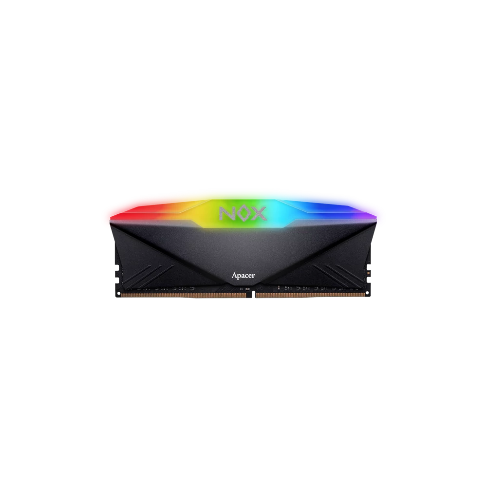 Apacer Memória Desktop - 16GB KIT DDR4 NOX RGB AURA2 (2x8GB, 3200MHz, CL16, 1.35V, hűtőbordás)