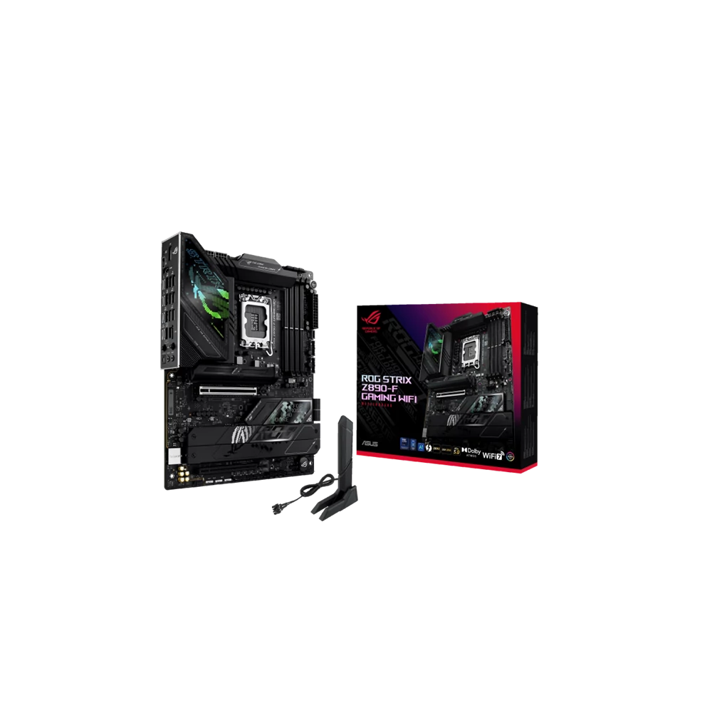 Asus Alaplap - Intel ROG STRIX Z890-F GAMING WIFI LGA1851 (Z890, ATX, 4xDDR5 8600+MHz, 4xSATA3, 5xM.2, HDMI+DP)
