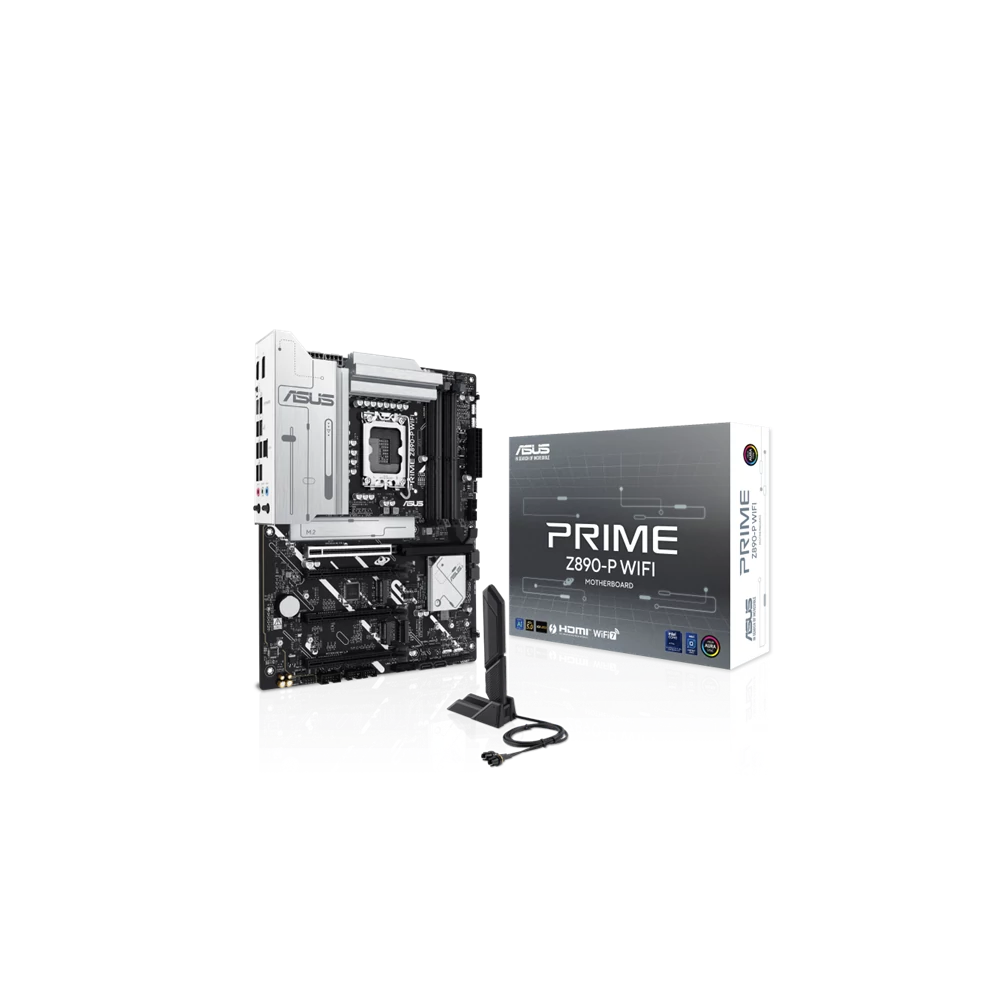 Asus Alaplap - Intel PRIME Z890-P WIFI LGA1851 (Z890, ATX, 4xDDR5 8666+MHz, 4xSATA3, 4xM.2, HDMI+DP)