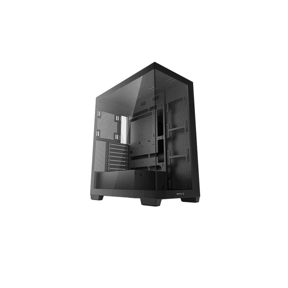 DeepCool Számítógépház - CG580 (fekete, ablakos, venti nélkül, BTF, ATX, 2xUSB3.0, 1xUSB2.0)