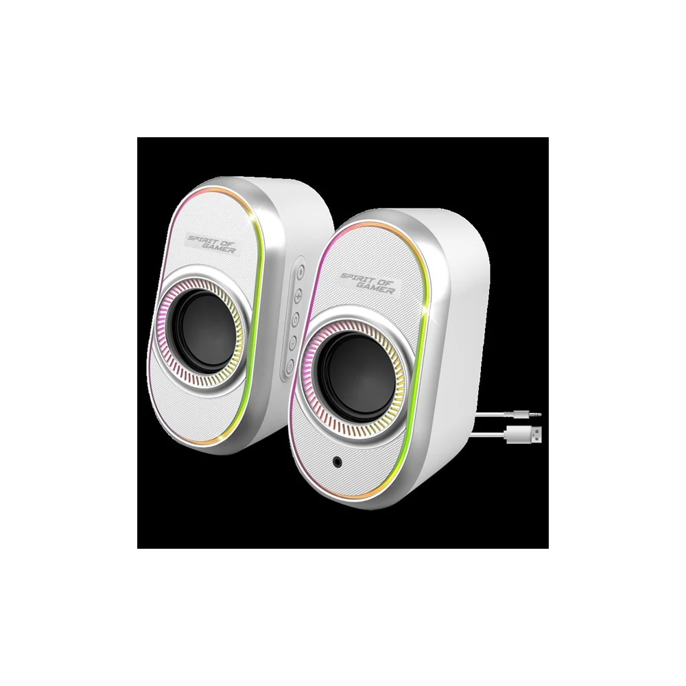 Spirit of Gamer Hangszóró 2.0 - Fanatic 500 Arctic (PC/Mac, Bluetooth/3,5mm Jack, fehér)