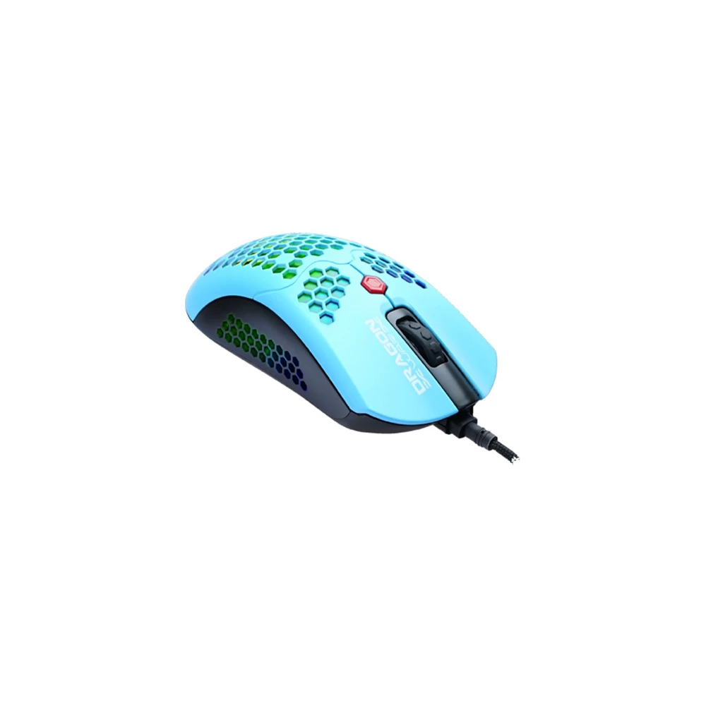Dragon War Egér - Phoenix Honeycomb (Vezetékes, Optikai, USB, 12000 DPI, 7 gomb, kék)