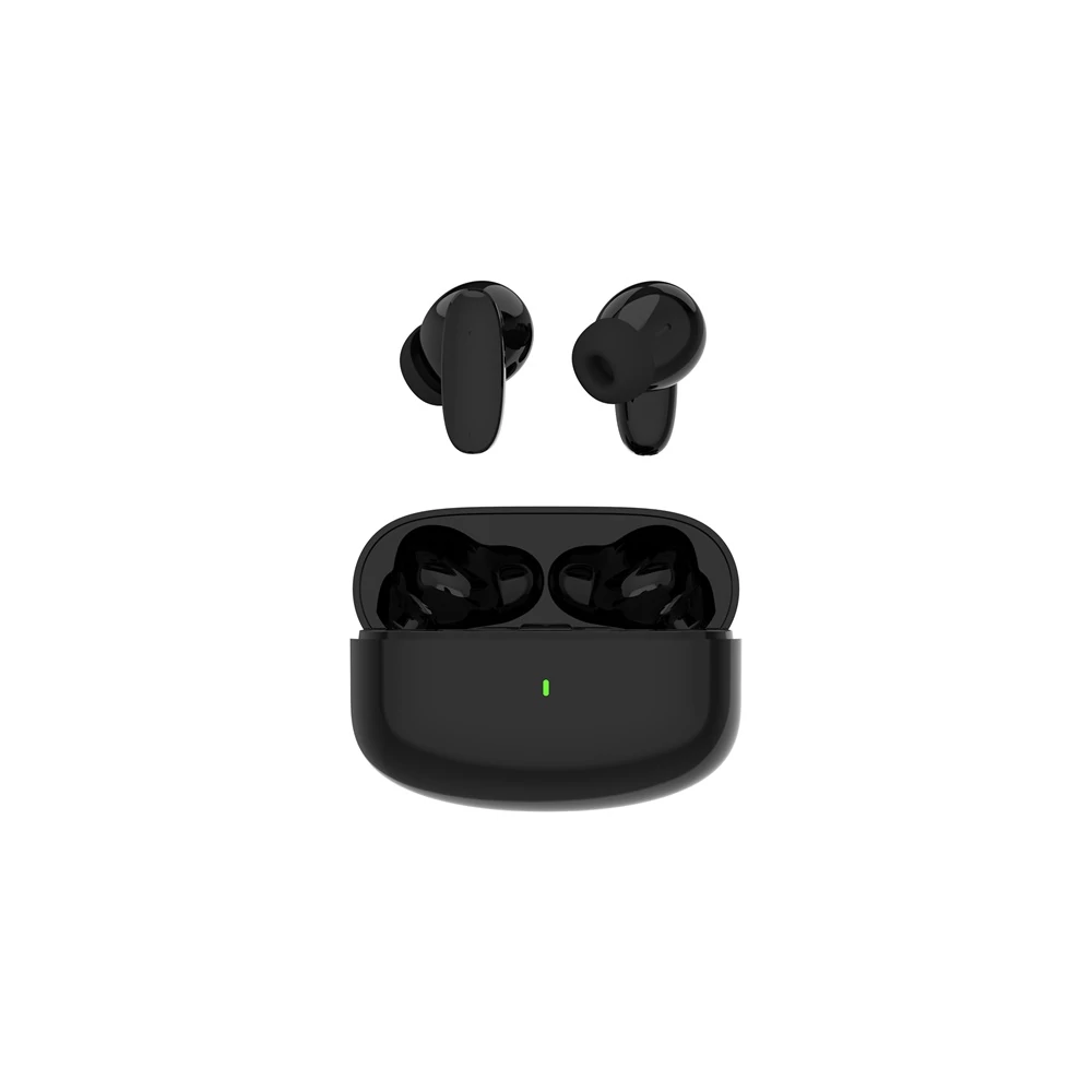 S-Link Fülhallgató Vezeték Nélküli - SL-TWS08 Black (Bluetooth, ENC, Type-C, 4x HD mikrofon, 40 óra, fekete)