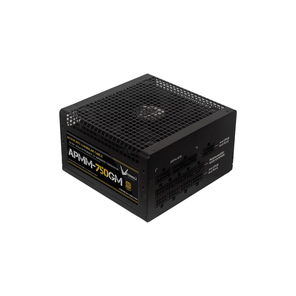Formula Tápegység 750W - APMM-750GM (80 Plus Gold, ATX3.1/PCIe 5.1, Aktív PFC, 14cm, Full Moduláris)