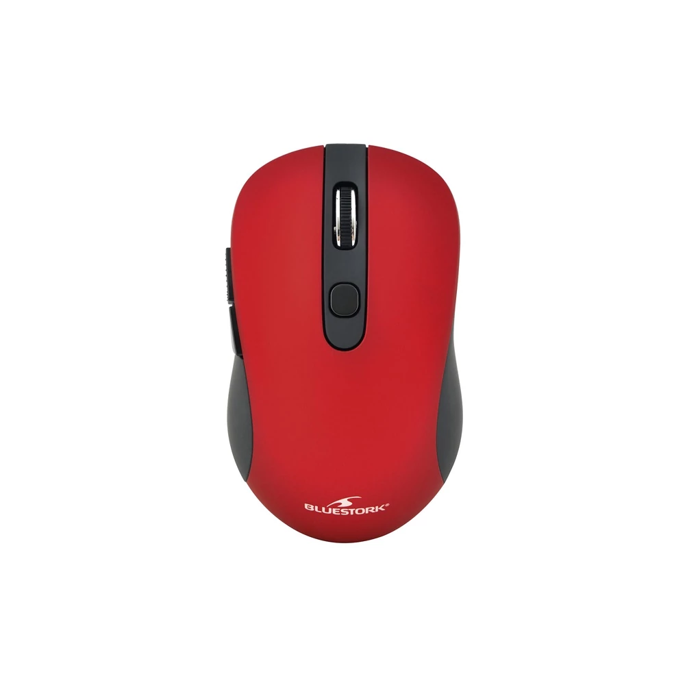 Bluestork Vezeték nélküli Egér - M-WL-OFF60-RED (1600 DPI, 6 gomb, optikai, piros)