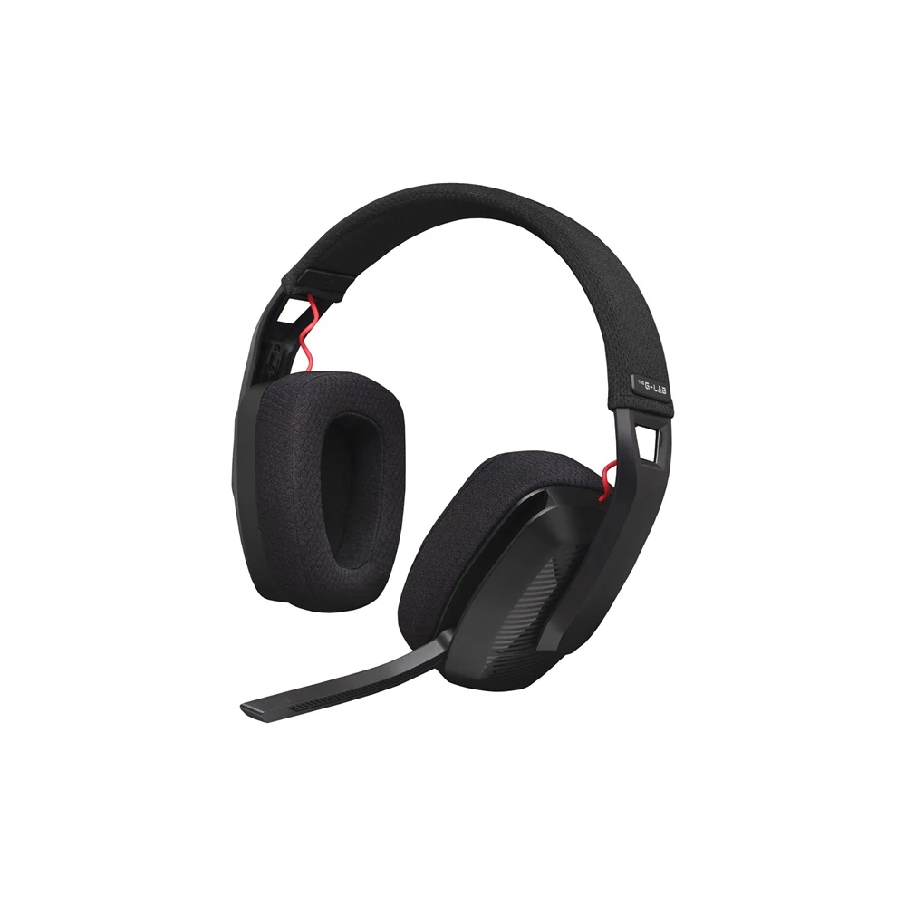 The G-Lab Vezeték nélküli Fejhallgató - KORP PLATINIUM-B (mikrofon, BT/ 2,4 Ghz/ kábeles, nagy-párnás, fekete)