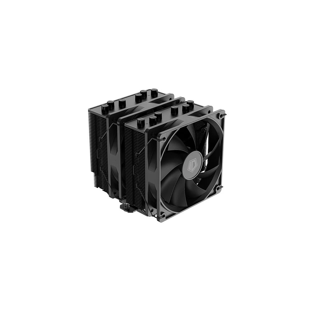 ID-Cooling CPU Cooler - SE-206-XT BLACK (15.2-35.2 dB; max 129,39 m3/h; 4Pin csatlakozó, 6 db heatpipe, 2x12cm, PWM)