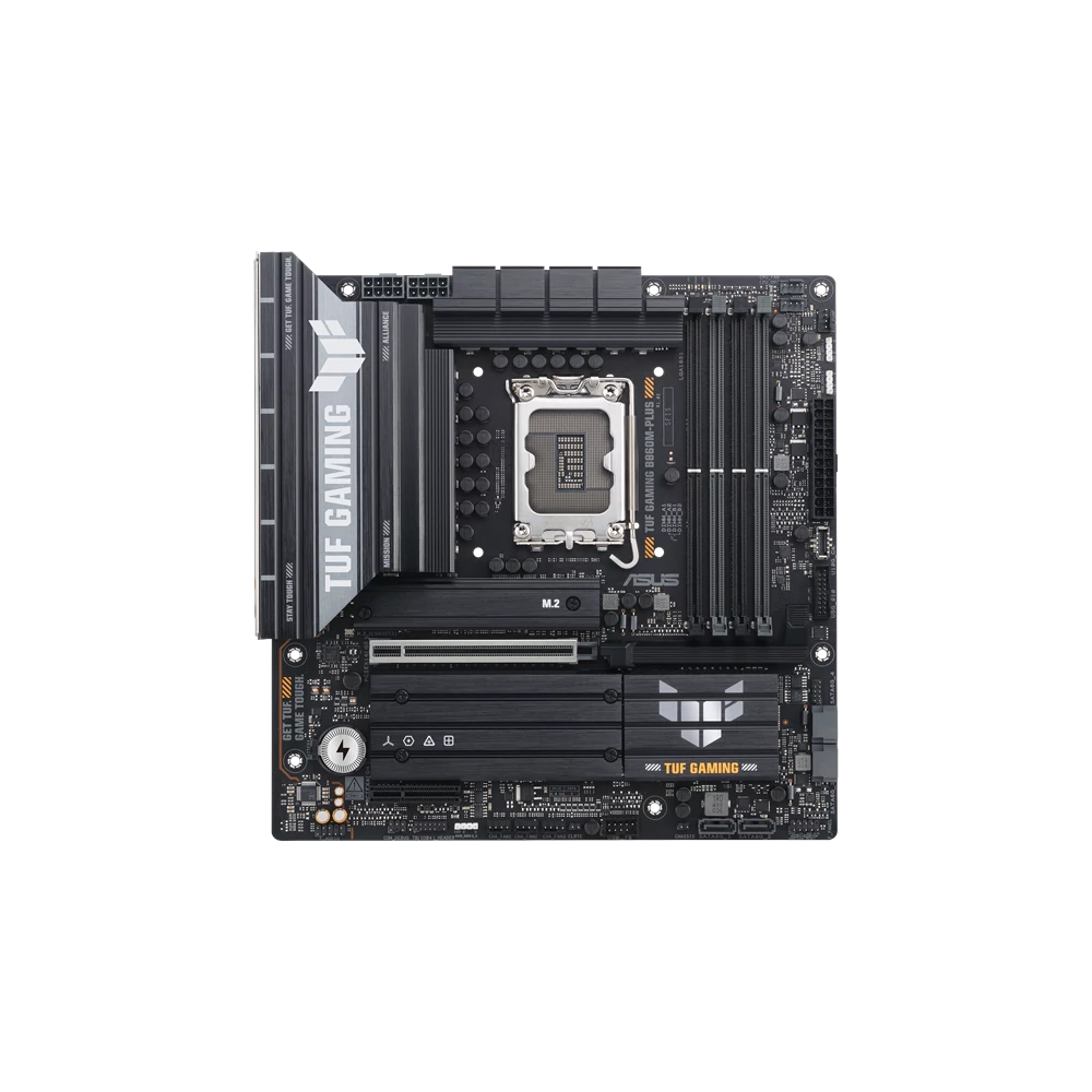 Asus Alaplap - Intel TUF GAMING B860M-PLUS s1851 (B860, 4xDDR5 8800+MHz, 4xSATA3, 3xM.2, HDMI+DP+USB-C)