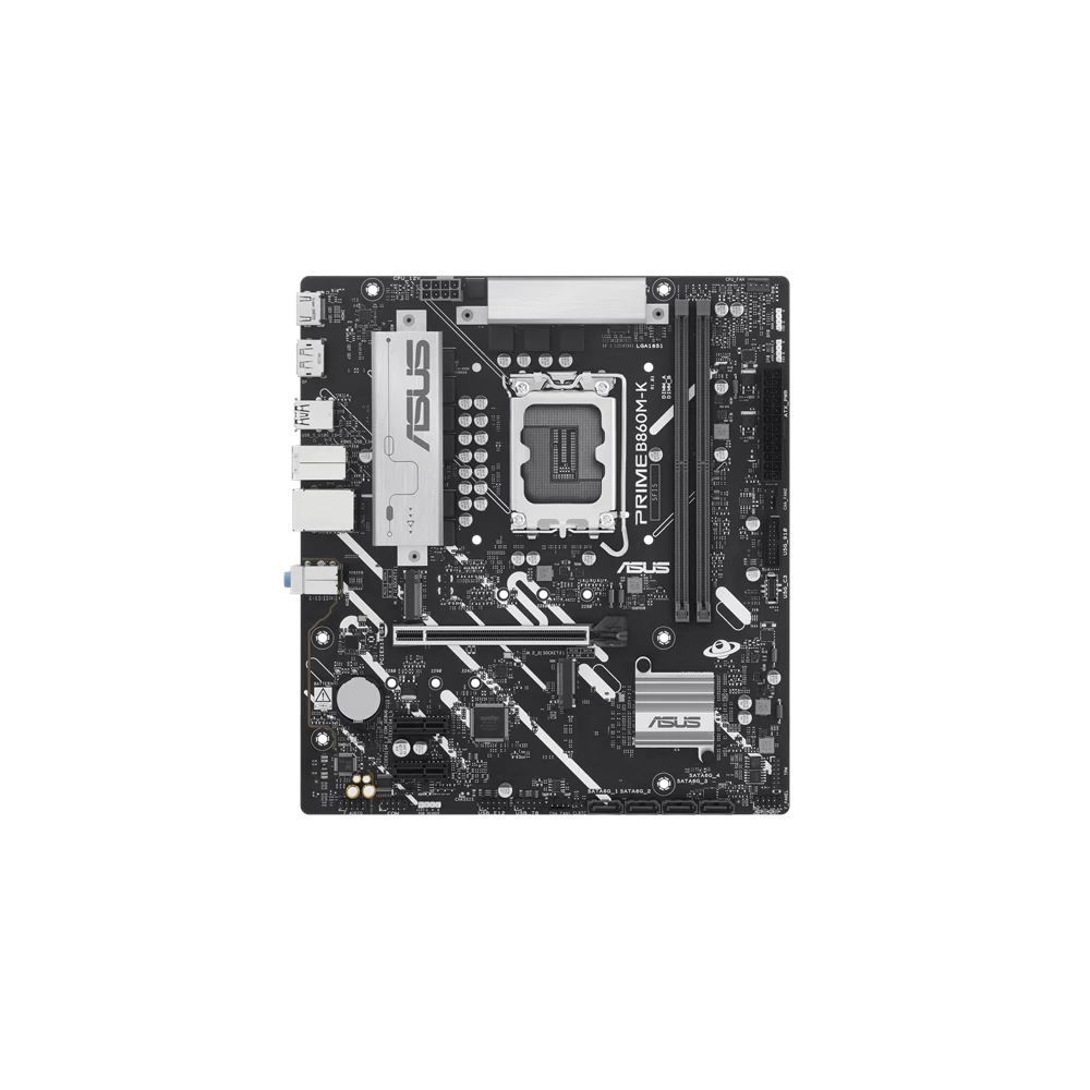 Asus Alaplap - Intel PRIME B860M-K s1851 (B860, 2xDDR5 8800+MHz, 4xSATA3, 2xM.2, HDMI+DP)