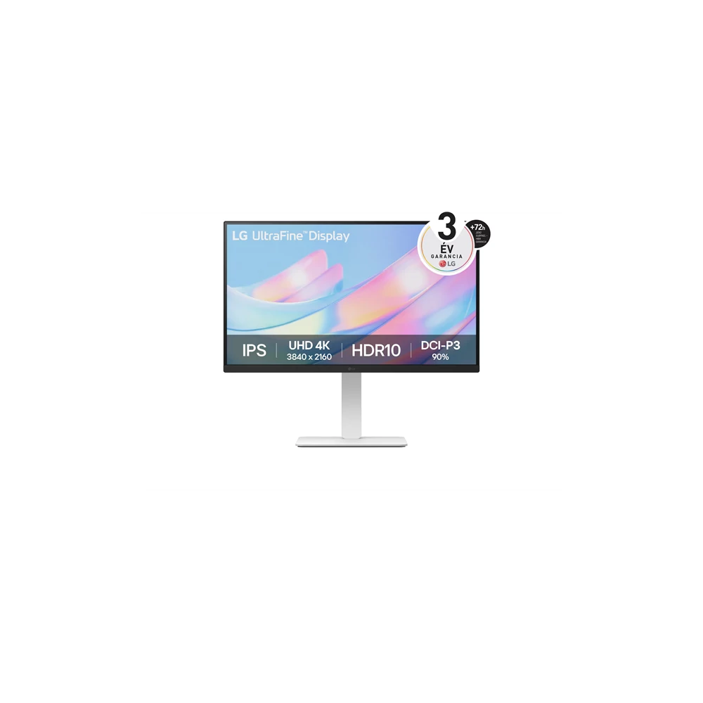 LG Monitor 27" - 27US550-W (IPS; 16:9; 3840x2160; 5ms; 300cd; 60Hz; DP, HDMIx2, HDR; Pivot)