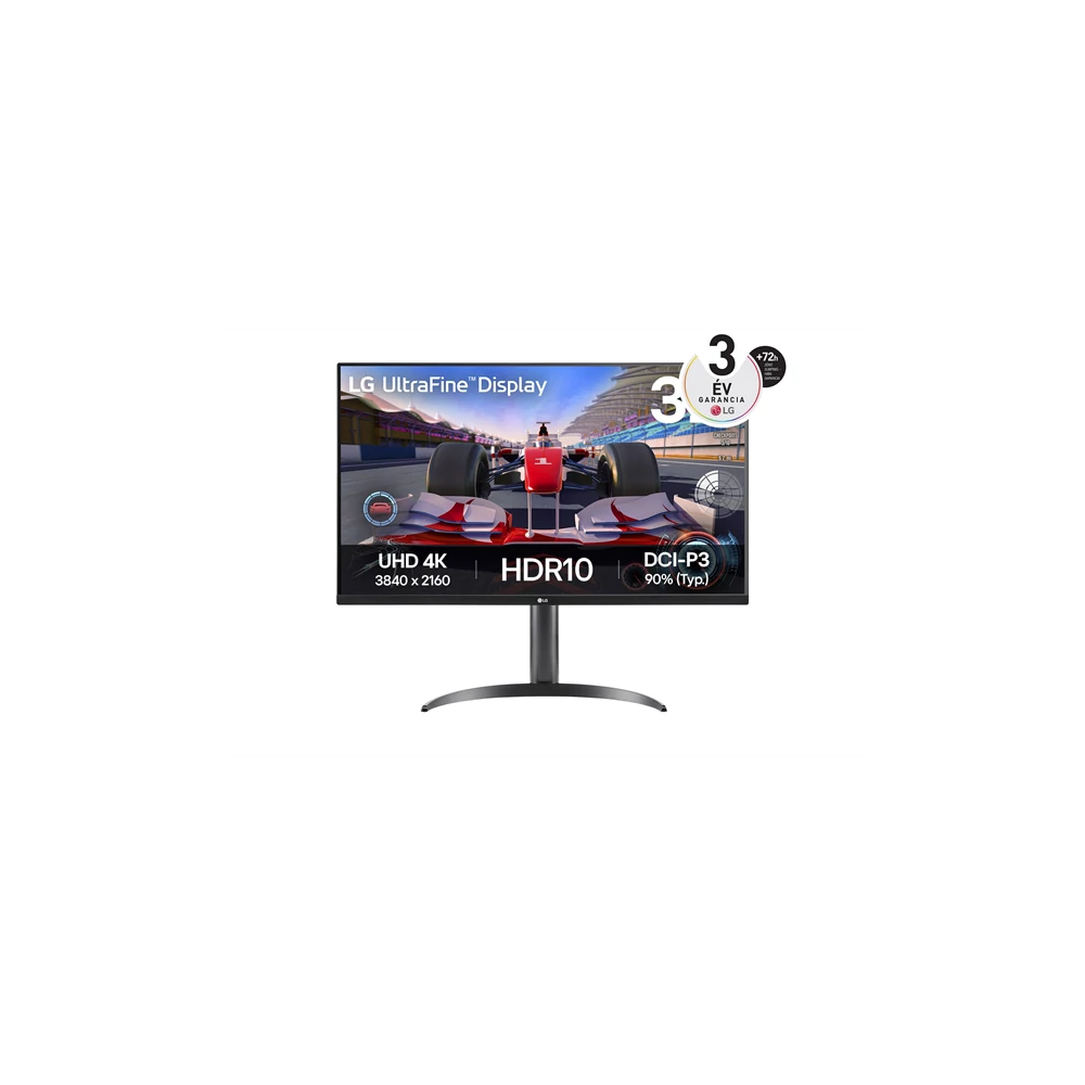 LG Monitor 32" - 32UR550K-B (VA; 16:9; 4K 3840x2160; 4ms; 250cd; 60Hz; HDMIx2; DP;  Spkr, Pivot)