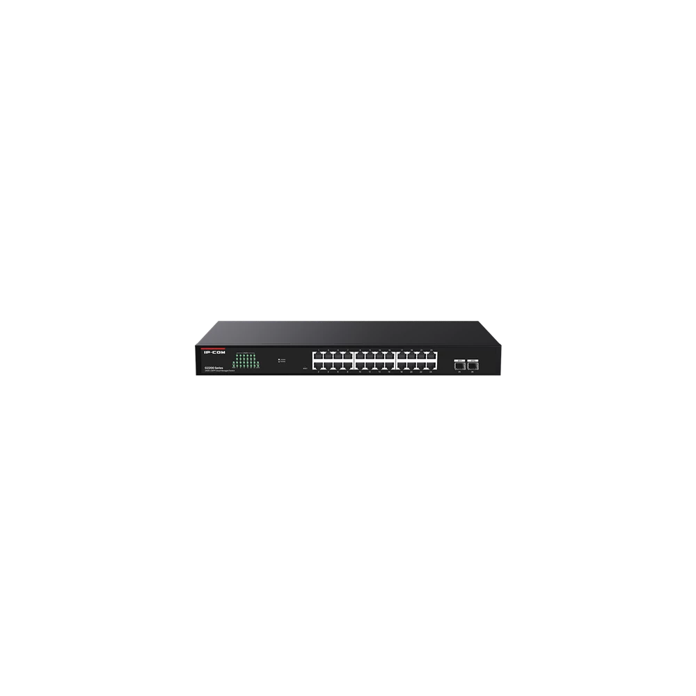 IP-COM Switch Menedzselhető - G2226F (24x1Gbps + 2x1Gbps SFP;  52Gbps; Rack)
