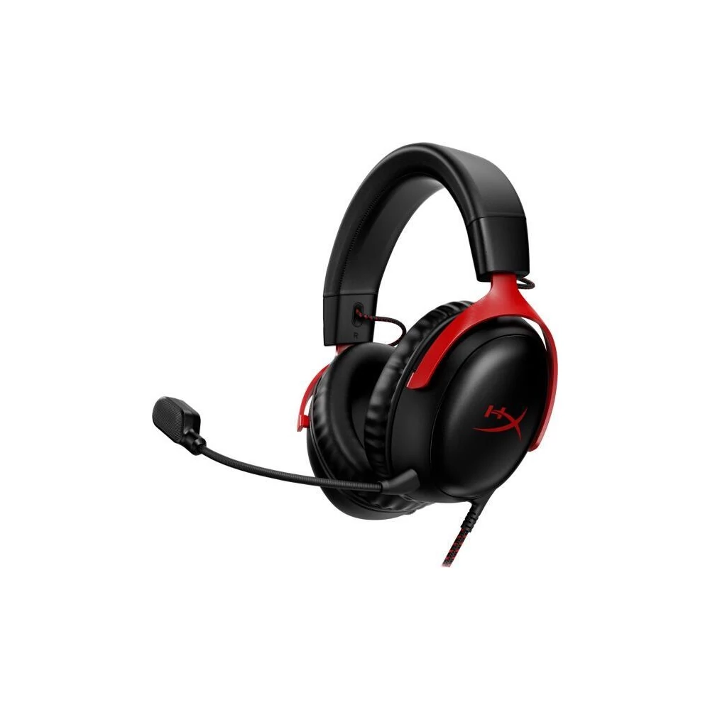 HyperX Fejhallgató - Cloud III (Vezetékes, USB-A/USB-C, fekete/piros)