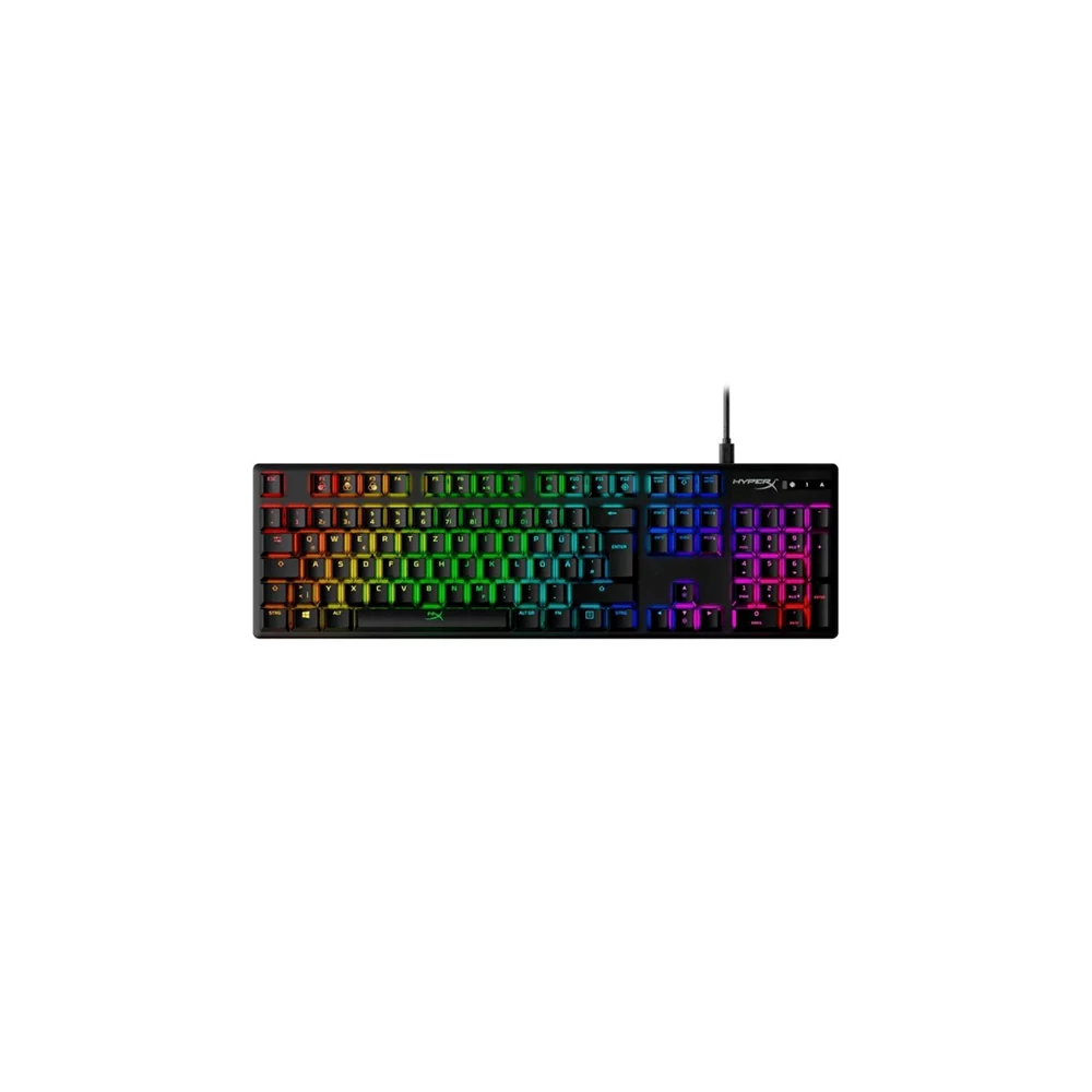 HyperX Mechanikus Billentyűzet - Alloy Origins (Vezetékes, USB, 81 gomb, Red switch, angol kiosztás, fekete)