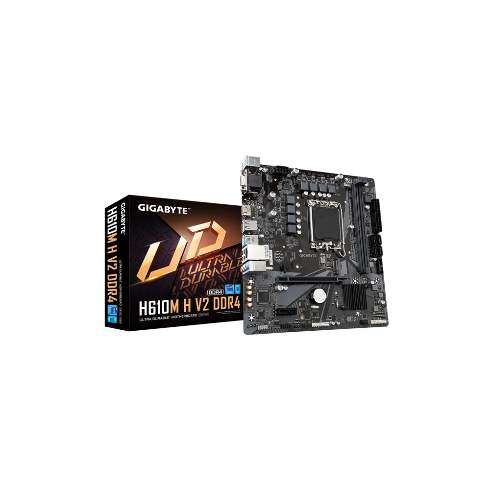 Gigabyte Alaplap - Intel H610M H V2 s1700 (H610, 2xDDR5 4800MHz, 1xGBE LAN, 4xSATA3, M.2, 8xUSB2.0, 4xUSB3.1)