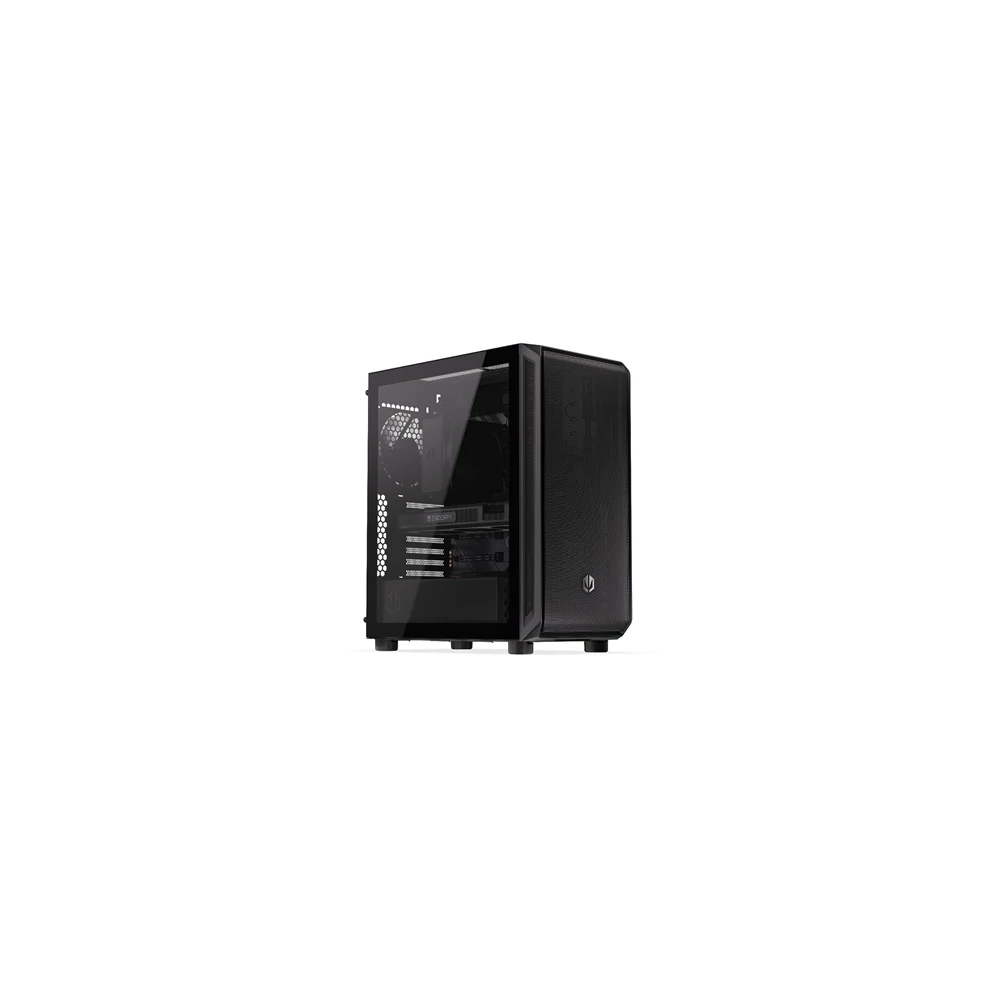 Endorfy Számítógépház - Arx 500 Core (ATX /micro ATX/ITX, 1xUSB-C, 2xUSB3.2, 7x14cm ventilátor, ablakos, fekete)