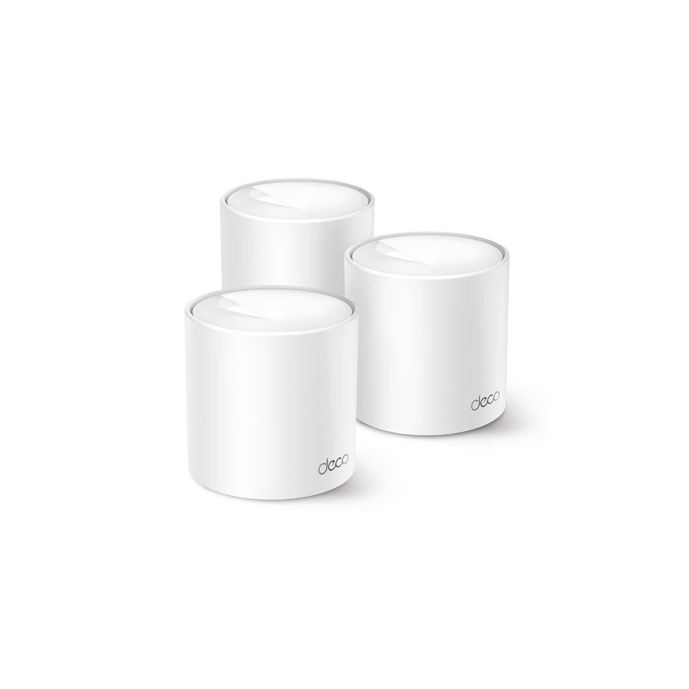 TP-Link Mesh WiFi AX1500 Deco X10 (3 pack; 300Mbps 2,4GHz + 1201Mbps 5GHz; WPA3; Wifi6; OFDMA; MU-MIMO)