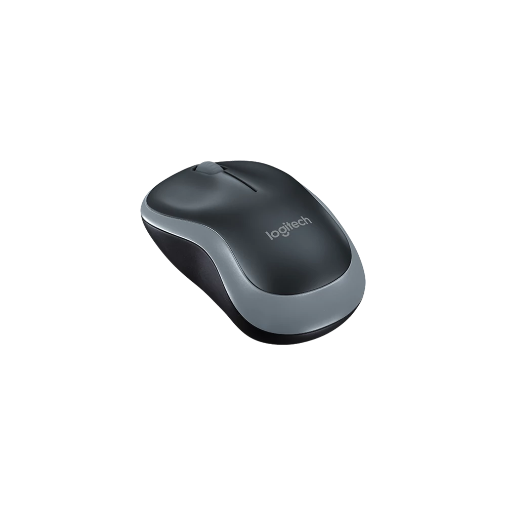 Logitech Egér - M185 (Vezeték nélküli, Optikai, Notebook, 1000 DPI, szürke)