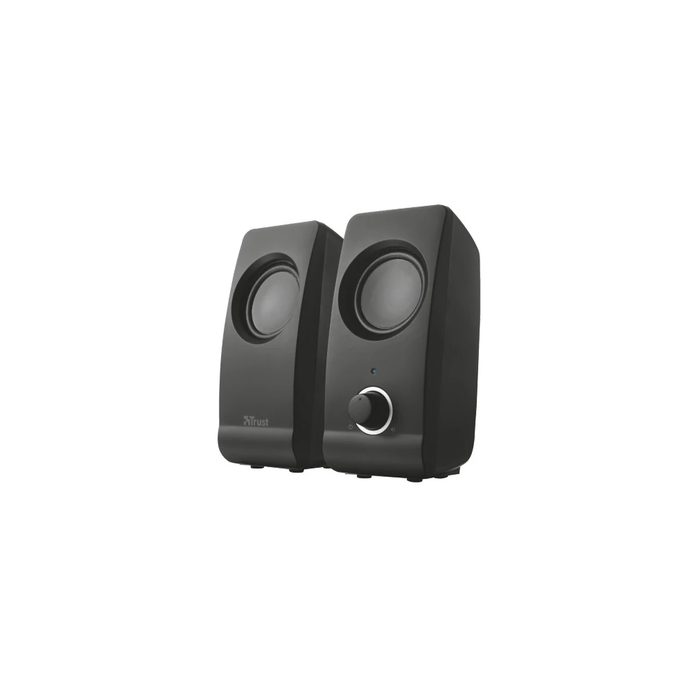 Trust Hangszóró 2.0 - Remo (8W RMS; hangerőszabályzó; 3,5mm jack; USB tápcsatlakozó; fekete)