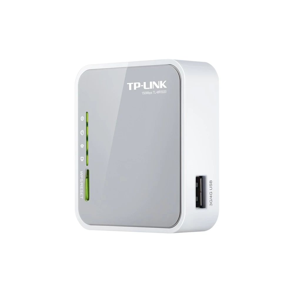 TP-Link Router WiFi N 3G - TL-MR3020 (150Mbps 2,4GHz; 4port 100Mbps; USB, UMTS/HSPA/EVDO modem komp.)