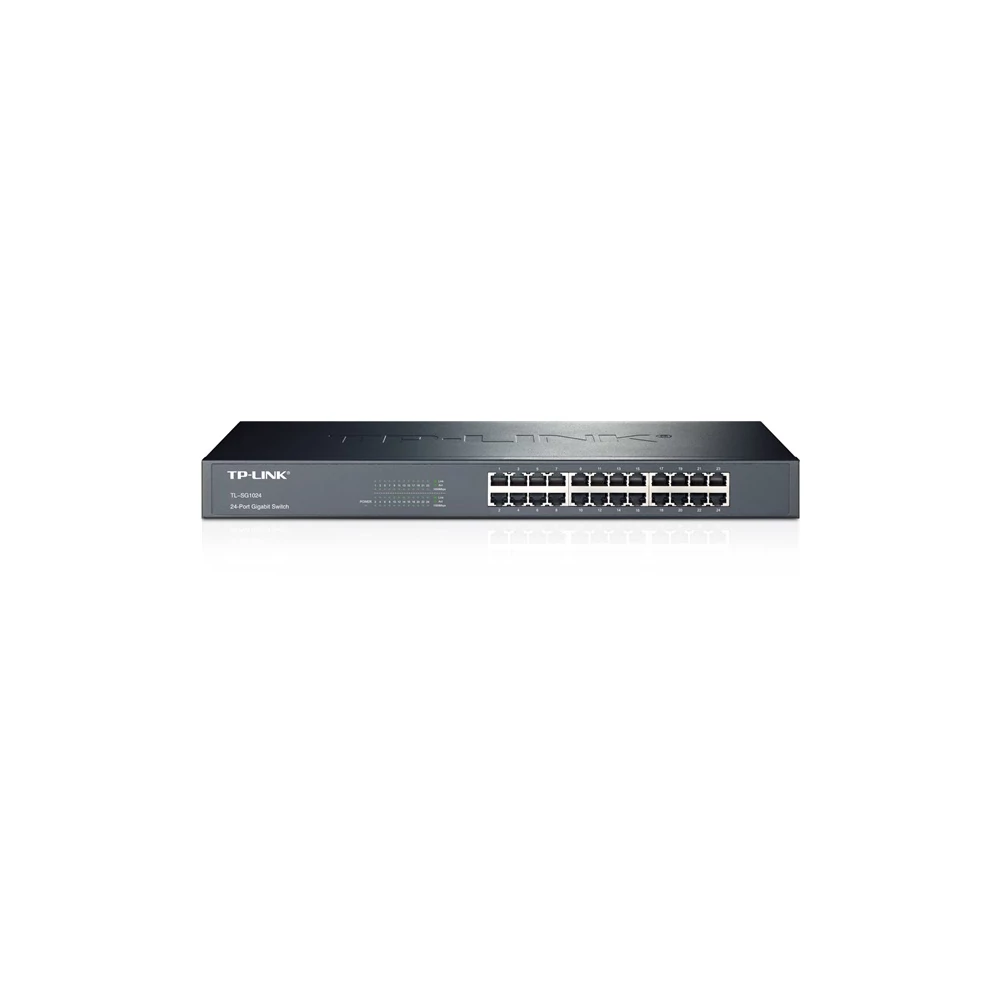 TP-Link Switch  - TL-SG1024 (24 port, 1000Mbps; fém ház, rackbe szerelhető)