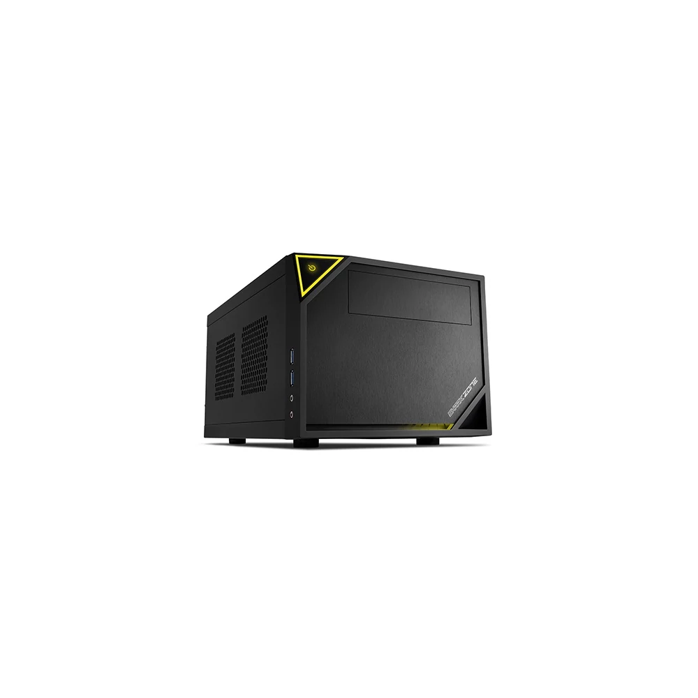 Sharkoon Számítógépház - Shark Zone C10 (fekete; fekete belső; mITX; 2xUSB3.0; 2xUSB2.0; I/O; 120mm ventilátor)