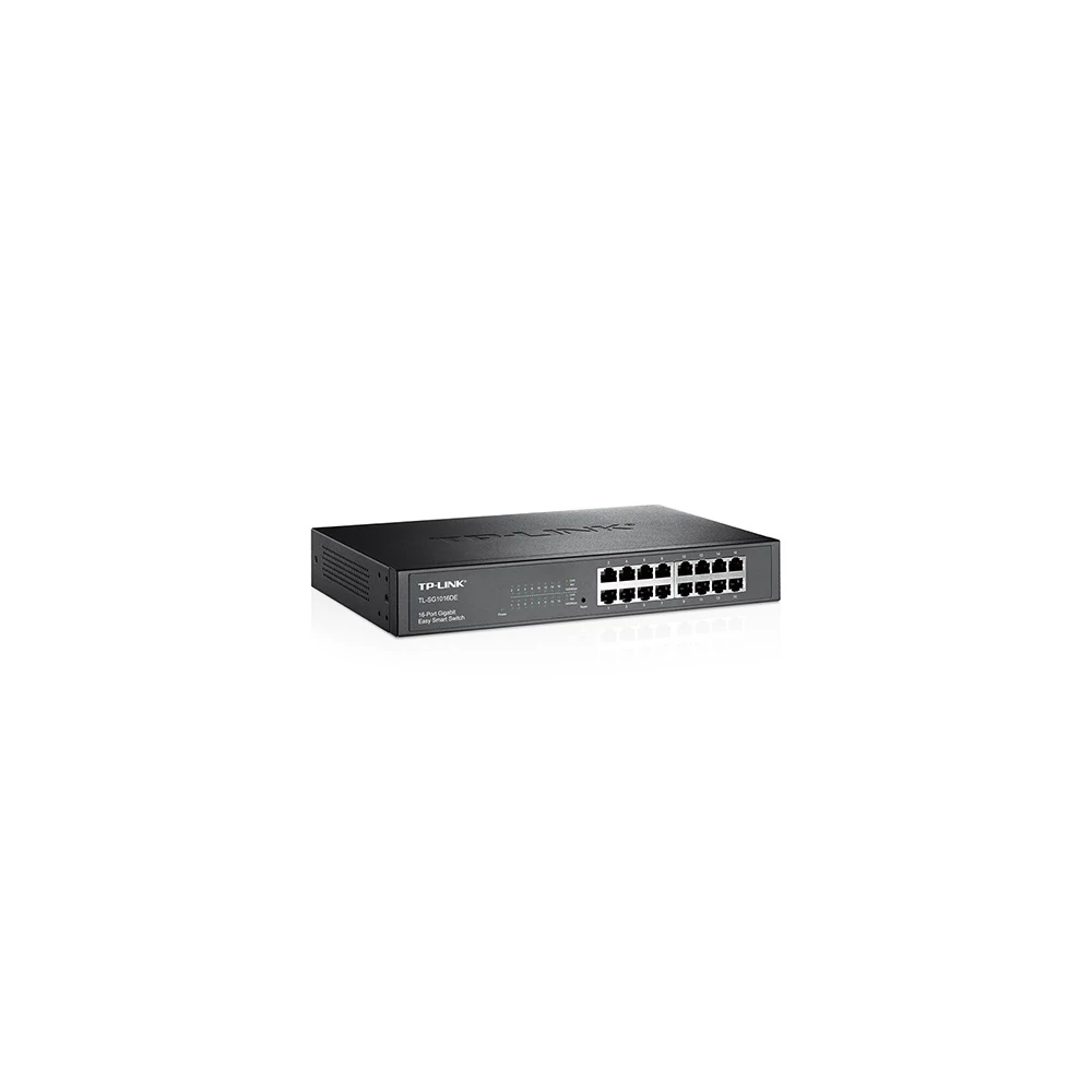 TP-Link Switch Easy Smart - TL-SG1016DE JetStream™ (16 port, 1000Mbps; fém ház, rackbe szerelhető)