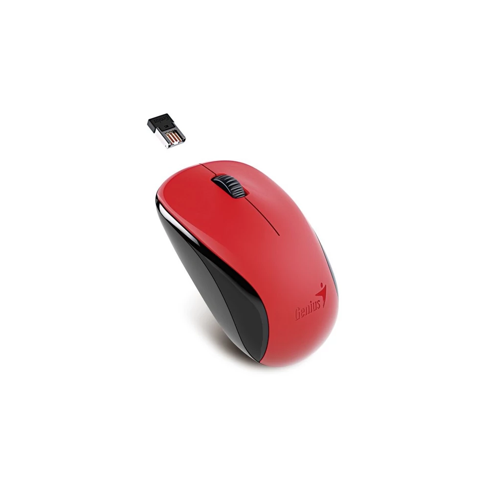 Genius Egér - NX-7000 (Vezeték nélküli, USB, 3 gomb, 1200 DPI, BlueEye, piros)
