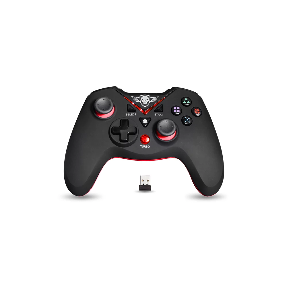 Spirit of Gamer Gamepad Vezeték Nélküli - XGP WIRELESS Red (USB, Vibration, PC és PS3 kompatibilis, fekete-piros)