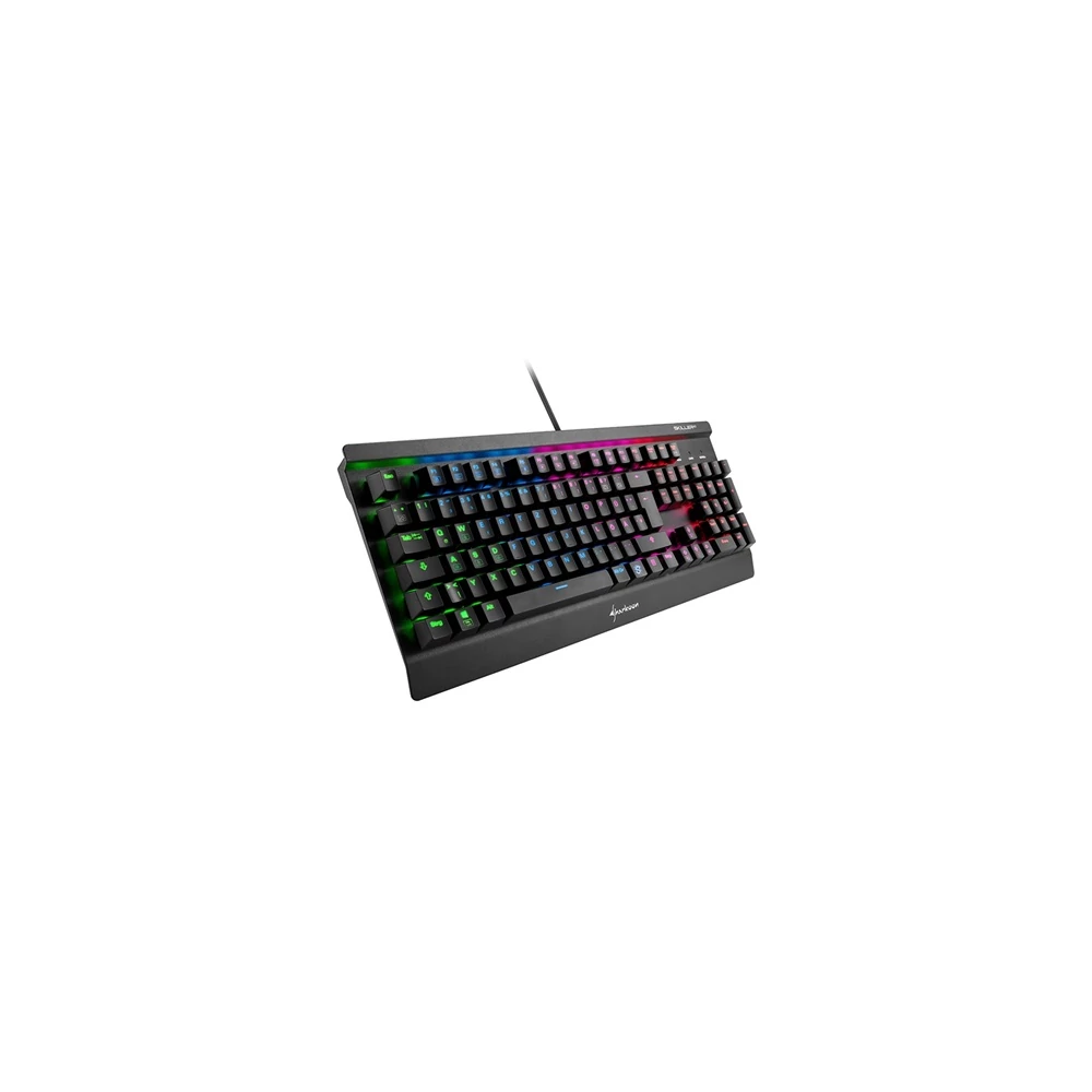 Sharkoon Billentyűzet Mechanikus - Skiller SGK3 Black/Blue (Kailh Blue mechanika; Világítás; fekete; angol)