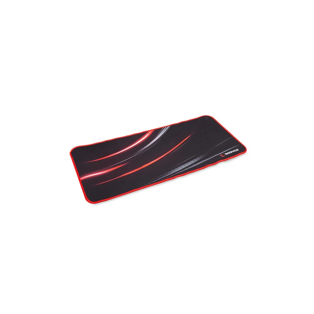 Rampage Egérpad - 300272 (300x700x3mm; fekete-vörös, vörös szegés)