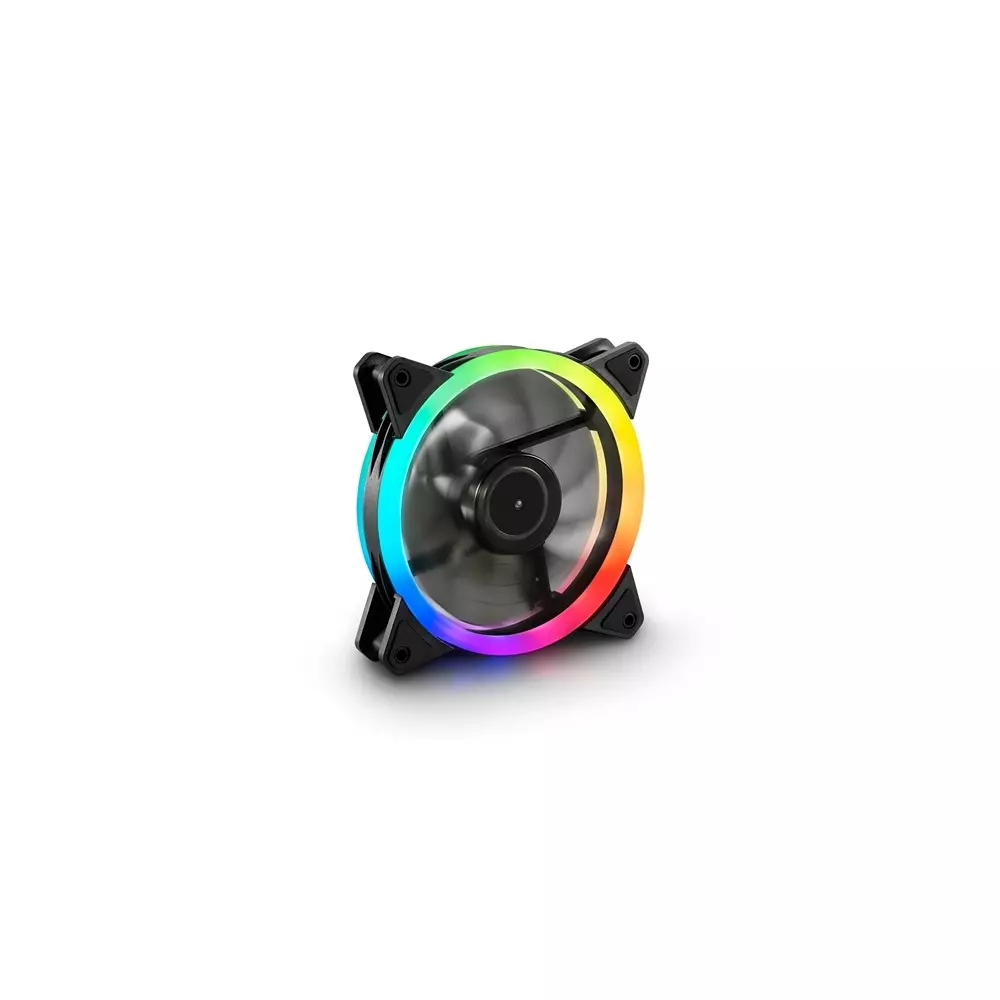 Sharkoon Cooler 12cm - SHARK Blades RGB (18.2dB; 94.8 m3/h; 1200rpm; 20x RGB Led; 3pin + 4pin csatlakozó; ház hűtésre)