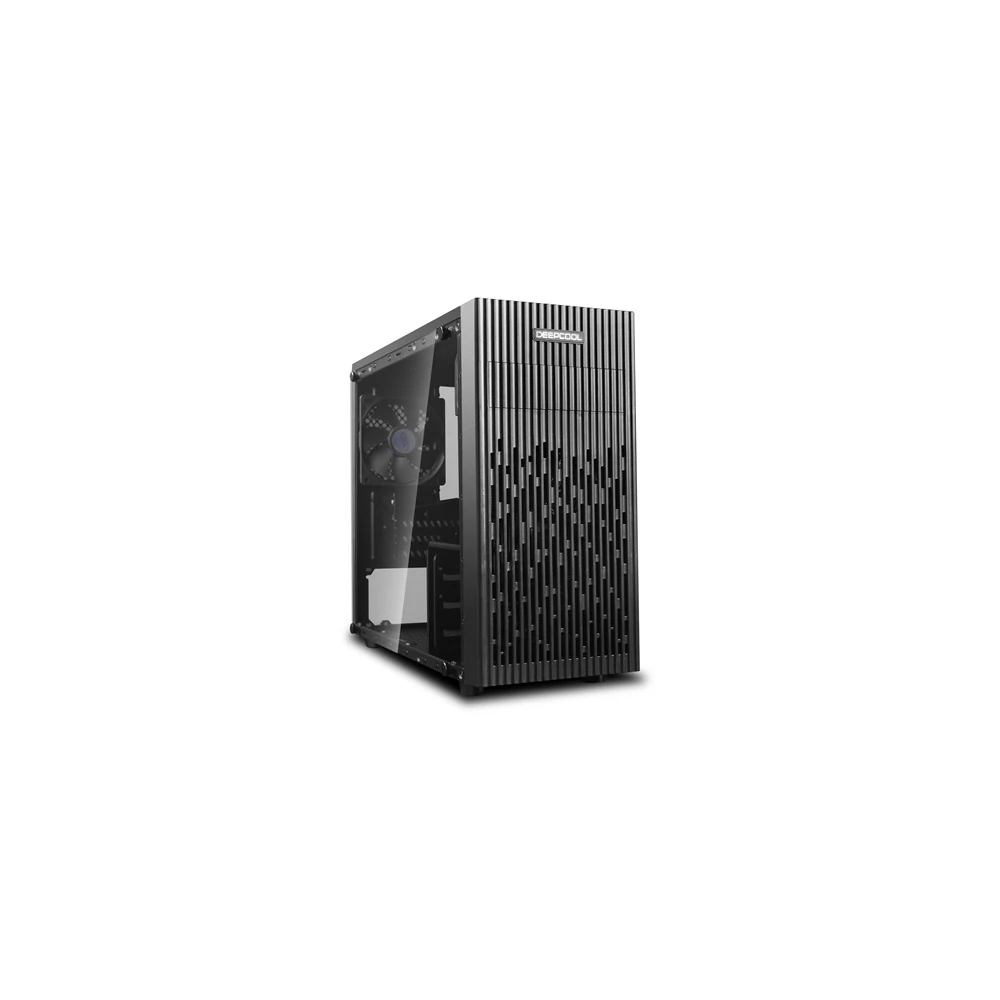 DeepCool Számítógépház - MATREXX 30 (fekete, fekete belső, ablakos, 1x12cm ventilátor, mATX, 1xUSB3.0, 1xUSB2.0)