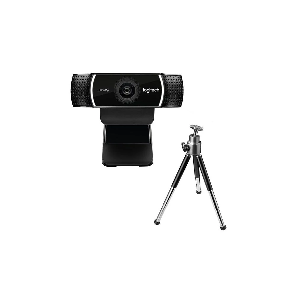 Logitech Webkamera - C922 Pro Stream (1920x1080 képpont, állvány, mikrofon, Full HD, fekete)