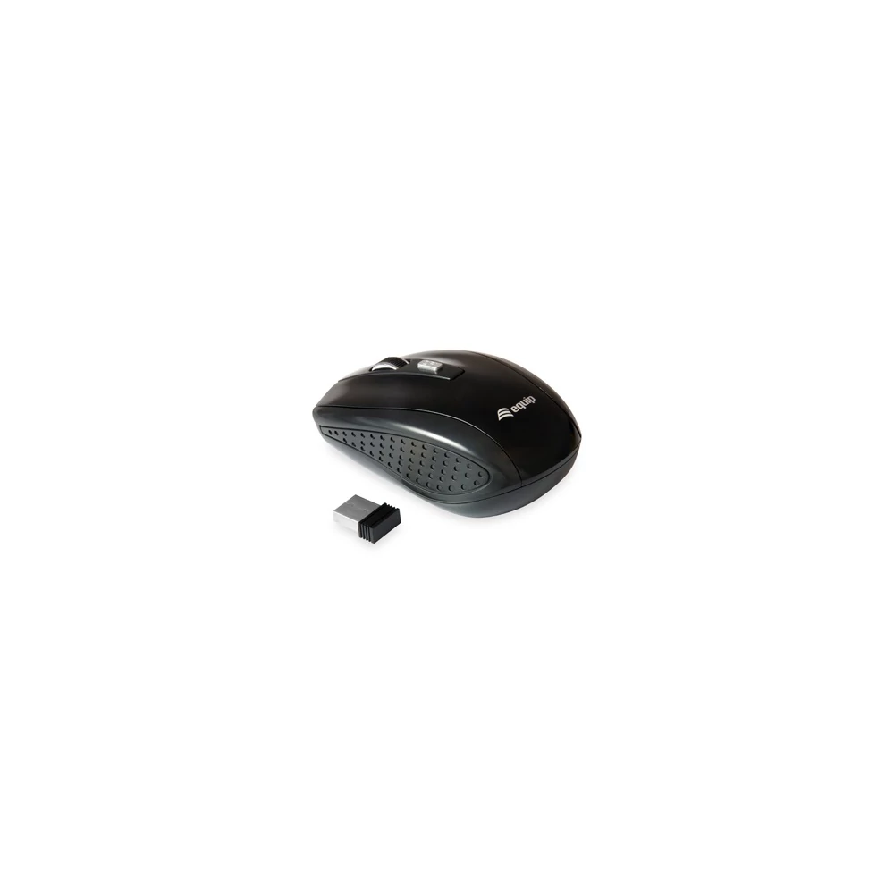 Equip-Life Egér - 245104 (Vezeték nélküli, Optikai, USB, 1600 DPI, fekete)
