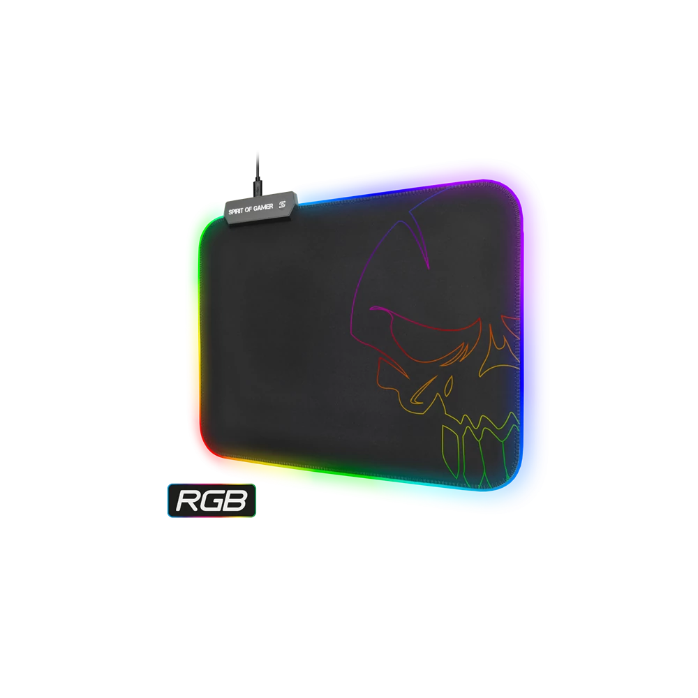 Spirit of Gamer Egérpad - RGB Medium (RGB háttérvilágítás, 350 x 255 x 3mm; fekete)